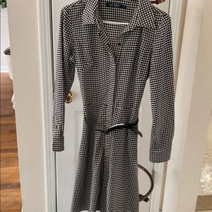 Ralph Lauren houndstooth button down dress